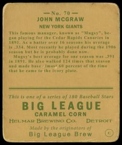 Picture, Helmar Brewing, R319-Helmar Card # 70, John McGRAW (HOF), Portrait, New York Giants