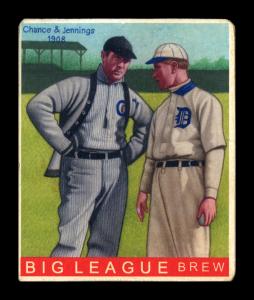Picture of Helmar Brewing Baseball Card of Frank Chance (HOF); Hughie Jennings (HOF);, card number 86 from series R319-Helmar Big League