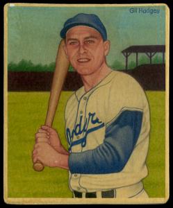 Picture of Helmar Brewing Baseball Card of Gil Hodges, card number 91 from series R319-Helmar Big League