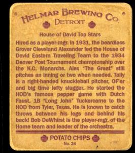 Picture, Helmar Brewing, R321-Helmar Card # 24, Grover Cleveland ALEXANDER (HOF); John Tucker; Tom Dewhirst; Jesse Lee Tally;, BARNSTORMING, House Of David