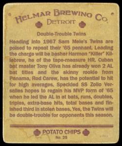 Picture, Helmar Brewing, R321-Helmar Card # 25, Rod CAREW (HOF); Harmon KILLEBREW (HOF); Tony Oliva; Zoilo Versailles;, AL AMERICAN, Minnesota Twins