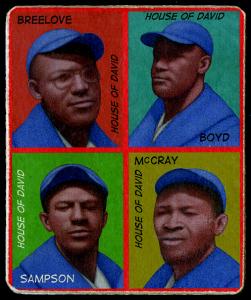 Picture of Helmar Brewing Baseball Card of Suitcase Breelove; Turk Boyd; Steel Arm Sampson; Black Goo Mccray;, card number 75 from series R321-Helmar
