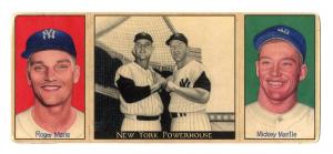 Picture, Helmar Brewing, T202-Helmar Card # 4, Mickey MANTLE (HOF); Roger Maris;, New York Powerhouse, New York Yankees