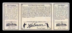 Picture, Helmar Brewing, T202-Helmar Card # 5, Carl Mays; Ray Chapman;, Carl Mays lets one loose, Multiple