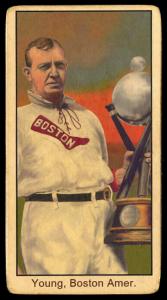 Picture, Helmar Brewing, T206-Helmar Card # 11, Cy YOUNG (HOF), Holding Trophy, Boston Red Sox