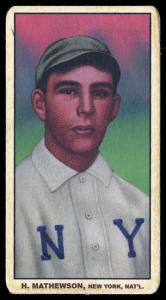 Picture of Helmar Brewing Baseball Card of Henry Mathewson, card number 121 from series T206-Helmar