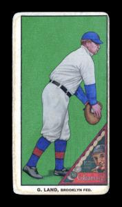Picture, Helmar Brewing, T206-Helmar Card # 180, Grover Land, Catching ball, Brooklyn Tip-Tops