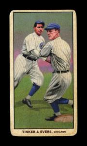 Picture, Helmar Brewing, T206-Helmar Card # 255, Joe TINKER; Johnny EVERS;, Double Play, Chicago Cubs