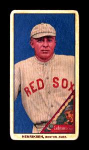 Picture, Helmar Brewing, T206-Helmar Card # 307, Olaf Henriksen, Belt up, leaning to his right, Boston Red Sox