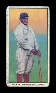 Picture, Helmar Brewing, T206-Helmar Card # 329, Neal Pullen, White sweater, bat out front, Brooklyn Royal Giants