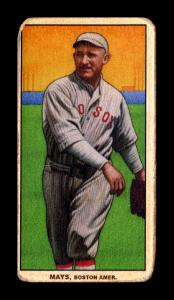Picture of Helmar Brewing Baseball Card of Carl Mays, card number 361 from series T206-Helmar