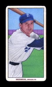 Picture, Helmar Brewing, T206-Helmar Card # 396, Joe MEDWICK (HOF), Batting follow through, Brooklyn Dodgers
