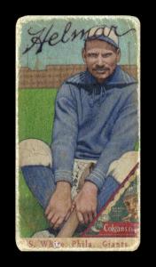 Picture, Helmar Brewing, T206-Helmar Card # 462, Sol WHITE (HOF), Sitting cross legged with bat, Philadelphia Giants