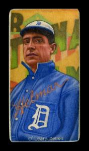 Picture, Helmar Brewing, T206-Helmar Card # 547, Charley O'Leary, In front of sign. Blue uniform, Detroit Tigers