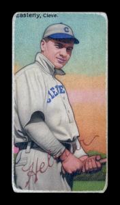 Picture, Helmar Brewing, T206-Helmar Card # 582, Ted Easterly, both hands on bat, at belt, Cleveland Indians