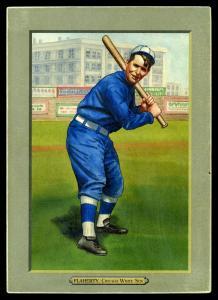 Picture, Helmar Brewing, T3-Helmar Card # 124, Patsy Flaherty, Blue uniform, batting stance, Chicago White Sox