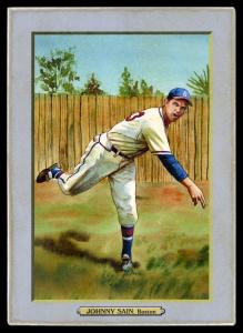 Picture of Helmar Brewing Baseball Card of Johnny Sain, card number 171 from series T3-Helmar