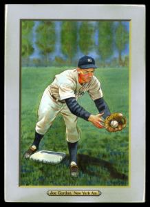 Picture of Helmar Brewing Baseball Card of Joe Gordon, card number 210 from series T3-Helmar