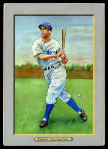 Picture, Helmar Brewing, T3-Helmar Card # 63, Frank Crosetti, Swinging, New York Yankees