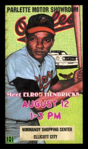 Picture, Helmar Brewing, This Great Game 1960s Card # 101, Elrod Hendricks, batting stance, no helmet., Baltimore Orioles