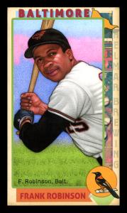 Picture, Helmar Brewing, This Great Game 1960s Card # 103, Frank Robinson (HOF), Batting stance; batting glove, toward viewer, Baltimore Orioles
