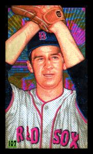 Picture, Helmar Brewing, This Great Game 1960s Card # 107, Jim Lonborg, Top of motion, close, Boston Red Sox