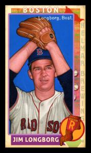 Picture, Helmar Brewing, This Great Game 1960s Card # 107, Jim Lonborg, Top of motion, close, Boston Red Sox