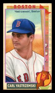 Picture, Helmar Brewing, This Great Game 1960s Card # 109, CARL YASTRZEMSKI, Side view, batting, chest up, Boston Red Sox