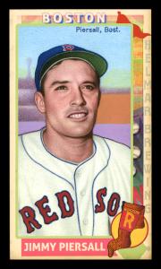Picture, Helmar Brewing, This Great Game 1960s Card # 111, Jimmy Piersall, Chest up, looking up, Boston Red Sox