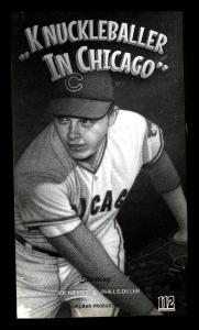 Picture, Helmar Brewing, This Great Game 1960s Card # 112, Joe Niekro, Pitching follow through, Chicago Cubs