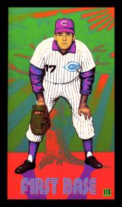 Picture, Helmar Brewing, This Great Game 1960s Card # 115, Fred Whitfield, Full body; hands on knees, Cincinnati Reds