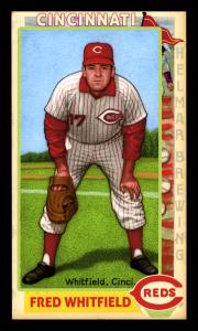Picture, Helmar Brewing, This Great Game 1960s Card # 115, Fred Whitfield, Full body; hands on knees, Cincinnati Reds