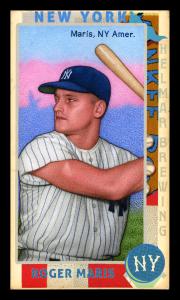 Picture, Helmar Brewing, This Great Game 1960s Card # 116, Roger Maris, Side view, batting stance, belt up., New York Yankees