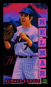 Picture, Helmar Brewing, This Great Game 1960s Card # 119, Ed Kranepool, Talking it up; knees up, New York Mets