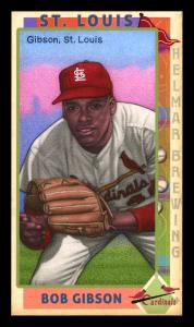 Picture of Helmar Brewing Baseball Card of BOB GIBSON, card number 122 from series This Great Game 1960s