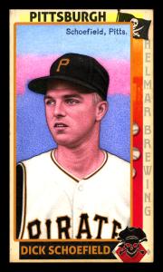 Picture, Helmar Brewing, This Great Game 1960s Card # 132, Dick Schofield, Chest up; head turned to his right, Pittsburgh Pirates