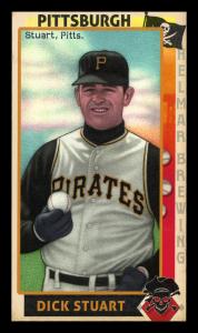 Picture, Helmar Brewing, This Great Game 1960s Card # 133, Dick Stuart, Black batting glove; ball in hand, Pittsburgh Pirates