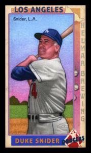 Picture of Helmar Brewing Baseball Card of Duke SNIDER (HOF), card number 136 from series This Great Game 1960s