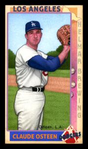 Picture of Helmar Brewing Baseball Card of Claude Osteen, card number 138 from series This Great Game 1960s