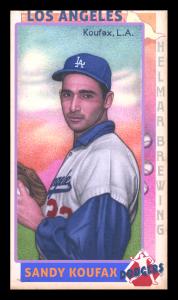 Picture of Helmar Brewing Baseball Card of Sandy KOUFAX (HOF), card number 139 from series This Great Game 1960s