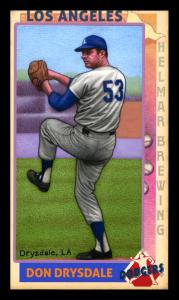Picture of Helmar Brewing Baseball Card of Don DRYSDALE, card number 140 from series This Great Game 1960s