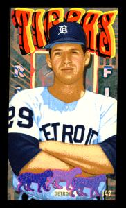 Picture, Helmar Brewing, This Great Game 1960s Card # 147, Mickey Lolich, Close up, glove at chest, Detroit Tigers
