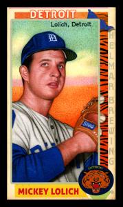 Picture, Helmar Brewing, This Great Game 1960s Card # 147, Mickey Lolich, Close up, glove at chest, Detroit Tigers