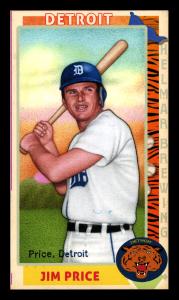 Picture, Helmar Brewing, This Great Game 1960s Card # 150, Jim Price, Batting cap, stance, chest up, Detroit Tigers