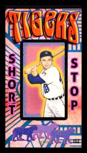 Picture, Helmar Brewing, This Great Game 1960s Card # 152, Dick Tracewski, Knees up, batting, Detroit Tigers