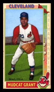 Picture of Helmar Brewing Baseball Card of Mudcat Grant, card number 156 from series This Great Game 1960s
