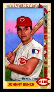 Picture, Helmar Brewing, This Great Game 1960s Card # 162, Johnny BENCH, Bat on Shoulder, Cincinnati Reds