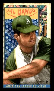 Picture, Helmar Brewing, This Great Game 1960s Card # 164, Sal Bando, Leaning into pitch, Oakland Athletics