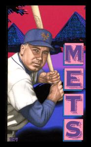 Picture, Helmar Brewing, This Great Game 1960s Card # 167, Duke SNIDER (HOF), Batting toward viewer, New York Mets