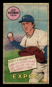 Picture, Helmar Brewing, This Great Game 1960s Card # 180, John Bateman, Head & shoulders, powder blue uniform, Montreal Expos